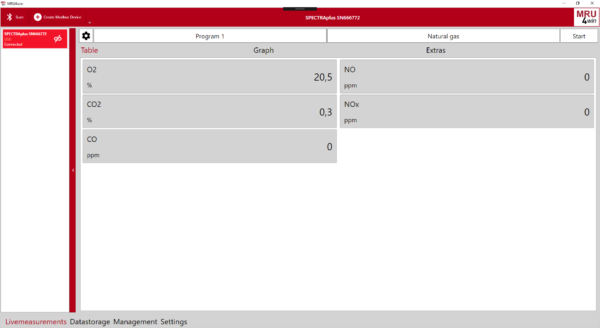 MRU4win software gestione analisi combustione